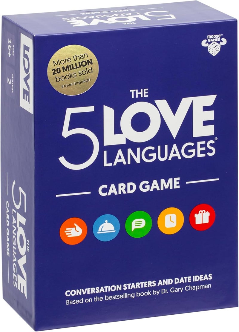 MOOSE The 5 Love Languages® Card Game, Discover More About Yourself & Your Partner, 300 Prompt Cards To Spark Deep, Meaningful Conversations, Create New Date Ideas And Fun Quiz Questions For 2 Players, 16+ - Image 1
