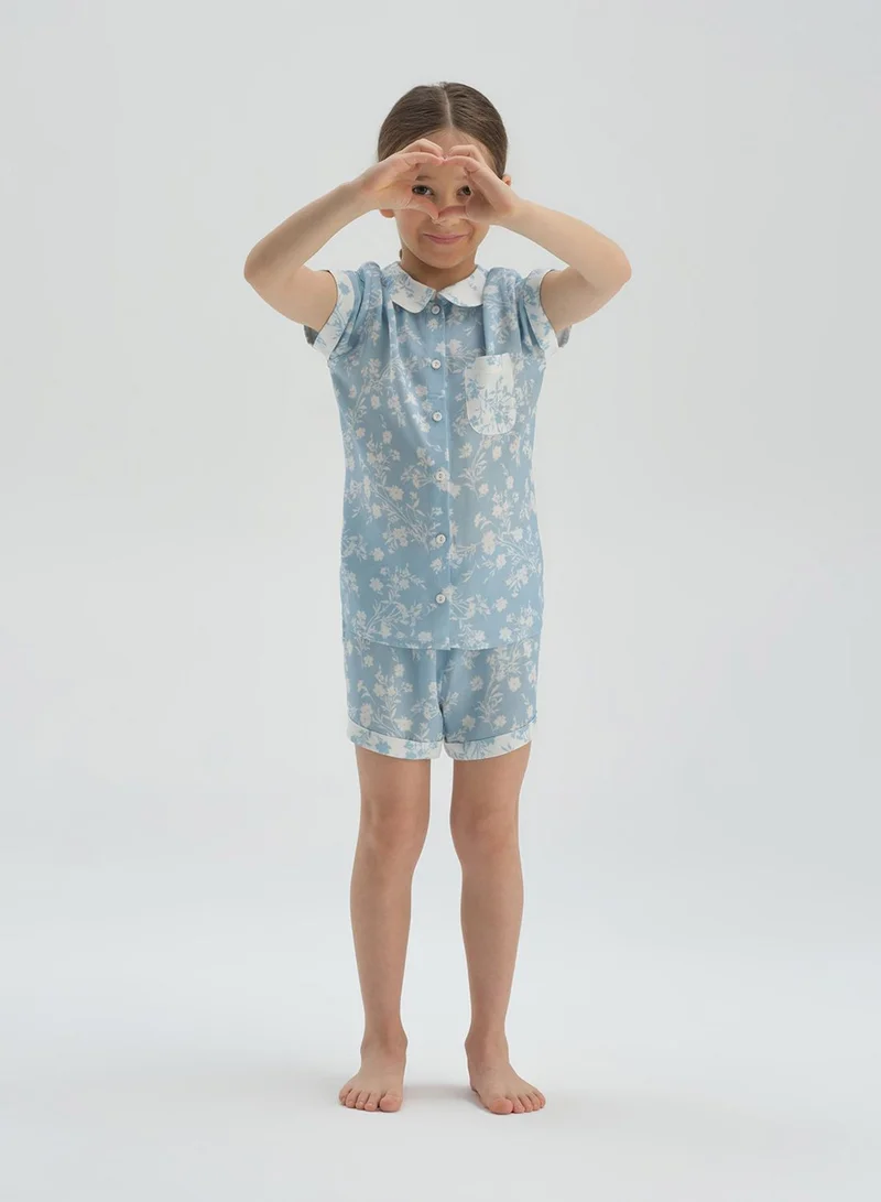 dagi Kids Floral Print Pyjama Set