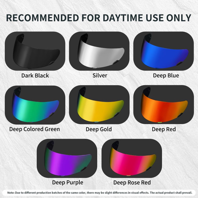 PSLER Qualifier Visor- Qualifier DLX Helmet Visor Motorcycle Face Shield Accessories Replacement for Bell Qualifier/Star/Vortex/RS-1/Revolver,Black - Image 4