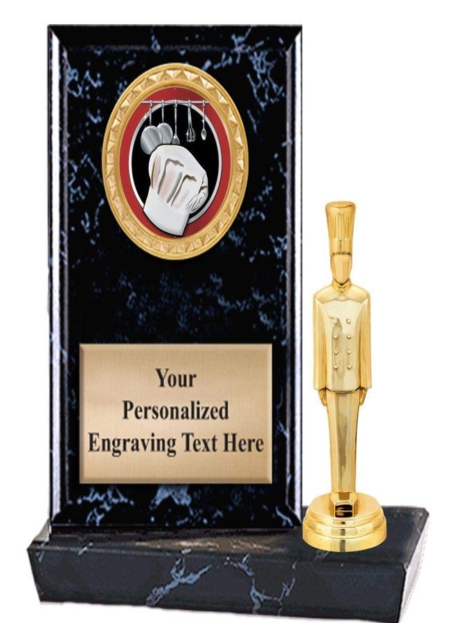 Crown Awards 6"X6" Chef Plaque Award, Cooking Trophy with Custom Engraving - Image 1