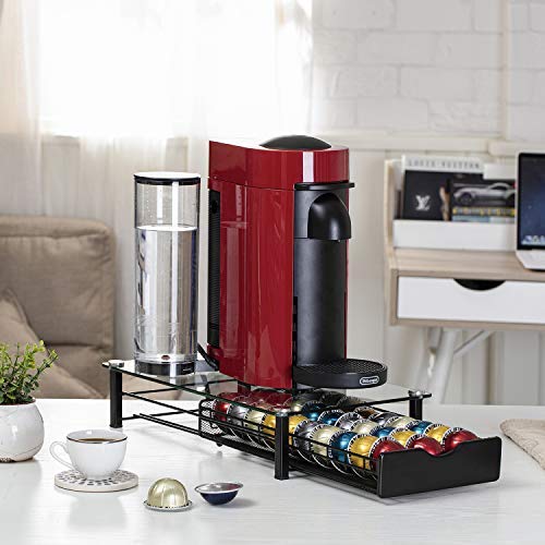 Rice rat Vertuo Capsule Holder Drawer for Nespresso With Glass For Cabinet Vertuoline Pod Storage Rack For Counter (Class-30 Pods) - Image 2