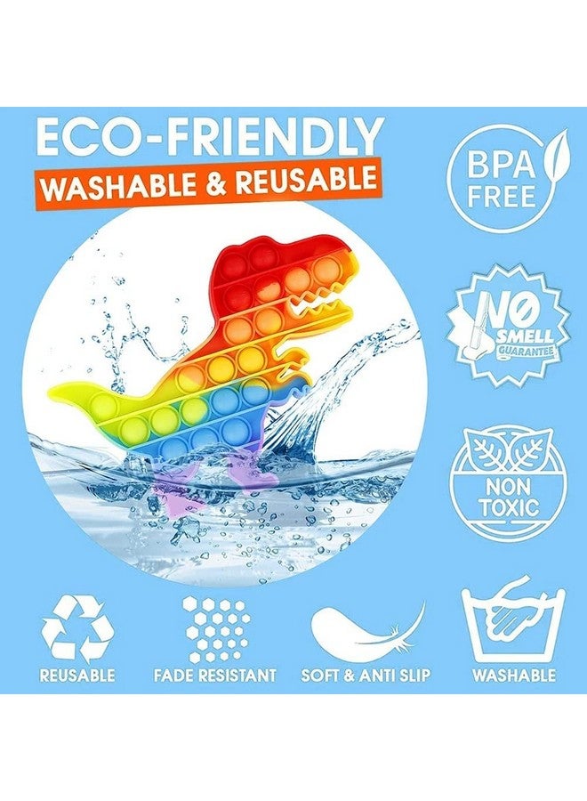 vGRASSP Pop It Fidget Sensory Toys, Stress Relief Silicone Pressure Relieving, Squeeze Novelty Gifts For Kids Children Adults - Pack Of 1, Color As Per Stock (Random Design) - Image 2