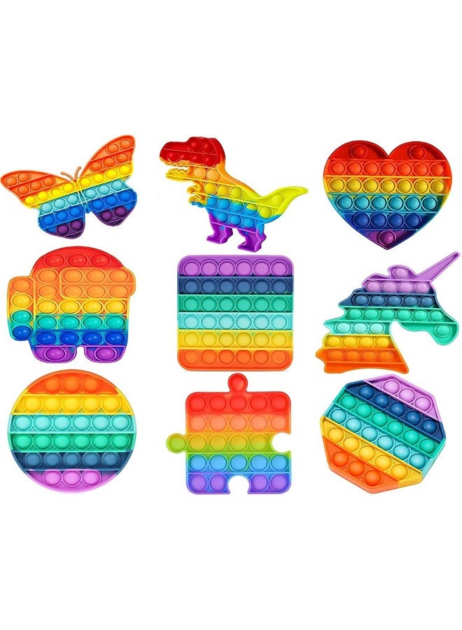 vGRASSP Pop It Fidget Sensory Toys, Stress Relief Silicone Pressure Relieving, Squeeze Novelty Gifts For Kids Children Adults - Pack Of 1, Color As Per Stock (Random Design) - Image 1