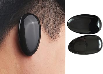 UPSTORE 10Pairs Black Plastic Professionale Ear Cover Shield Protector Hairdressing Dye Coloring B Bathing Shower Caps Waterproof Ear Prtotection Earmuff for Hair Salon Women Spa - Image 1