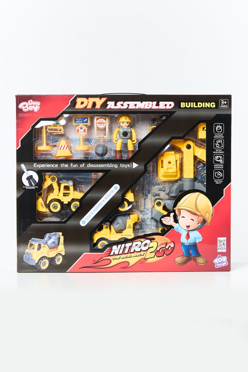 New Boy Nitro2Go DTY Assembling Car Set Building 24 Pcs, Yellow - Image 1