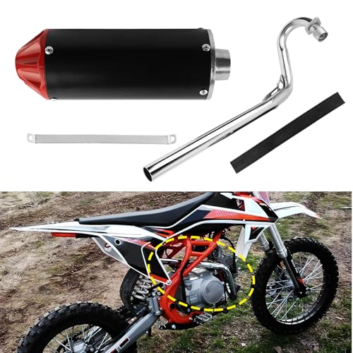 FLYPIG 28mm Dirt Bike Exhaust Muffler Pipe Silencer for XR50 CRF50 50cc 70cc 90cc 110cc 125cc SSR110 SSR125 TRX90 CRF70 XL70 Taotao DB14 DB10 Roketa Coolster TTR Pit Bike Muffler Motorcycle Exhaust - Image 4