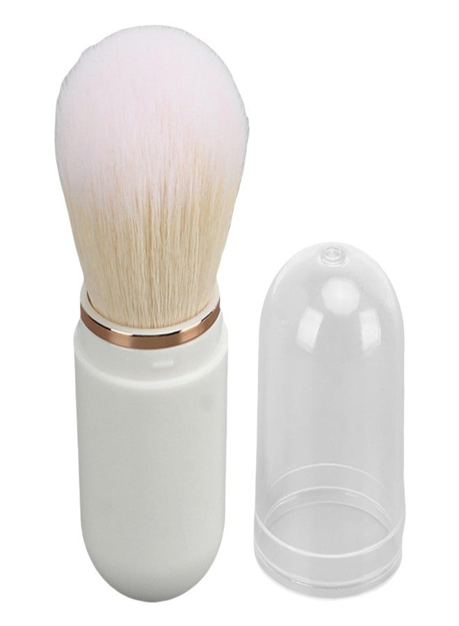 Filfeel Nail Dust Brush, Nail Art Dust Powder Remover Brush Rhinestone Handle Nail Art Dust Cleaner Brush Professional Nail Art Tool Manicure Duster Tools for Acrylic Gel Nails (White) - Image 1