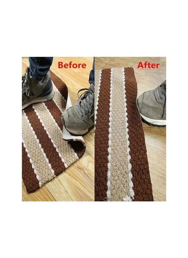 Generic - 50-Pairs Square Type Strong Anti Curling Tape,Anti-slip Stickers Rug Gripper Self Adhesive Fastener,Keep Corners Flat Adhesive Tape for Bed Sheet,Sofa Cushion,Mat - Image 1