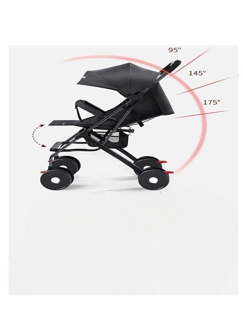 Generic - Baby Pram Stroller With Sunshade Canopy Light Weight Easy Fold And Smooth Wheels Portable Baby Stroller - Image 1