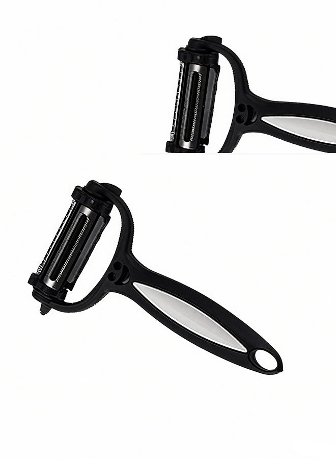 Happy D Peeler, 3-in-1 Stainless Steel Vegetable Peeler, Double-Sided Blade Vegetable Julienne Cutter and Fruit Slicer, Dual Blade Multifunction Potato Peeler - Image 4
