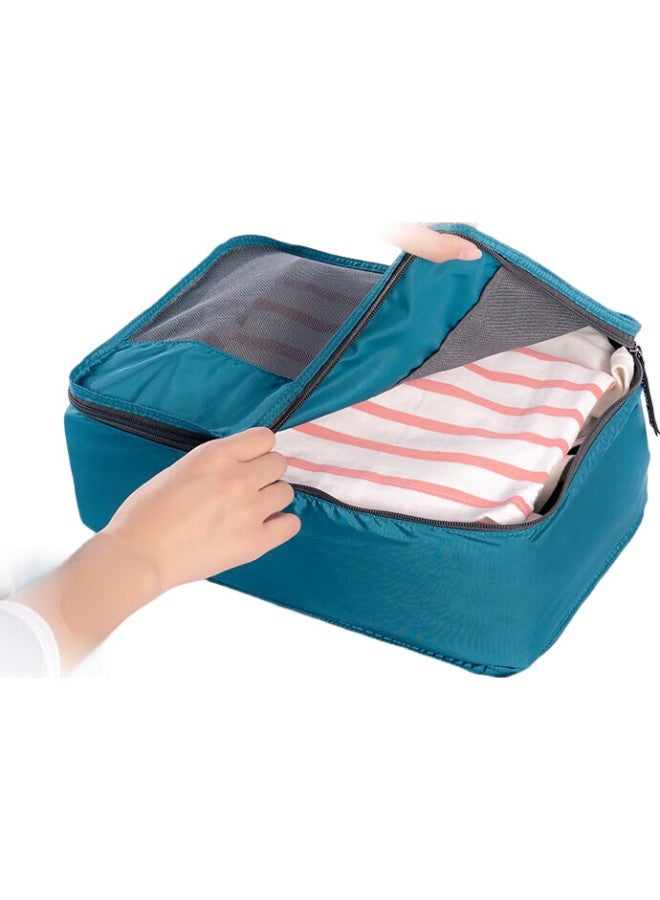 M Square Travel Storage Bag, Clothes Organizer, Portable Luggage Bag For Trips, Lake Blue, Xl*2 - Image 3