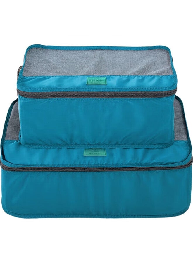 M Square Travel Storage Bag, Clothes Organizer, Portable Luggage Bag For Trips, Lake Blue, Xl*2 - Image 2