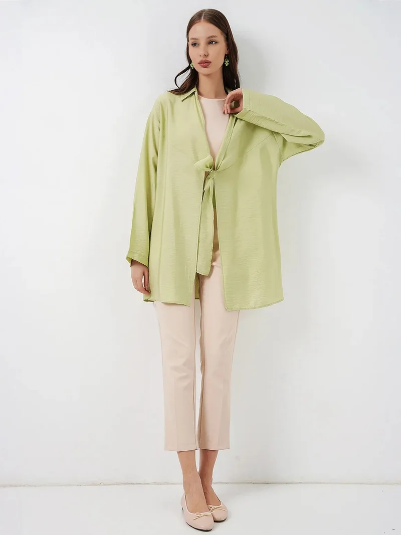 بيغ دارت BDART Tie Detail Long Sleeve Kimono