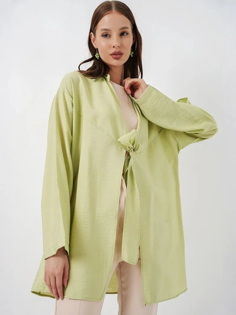 بيغ دارت BDART Tie Detail Long Sleeve Kimono