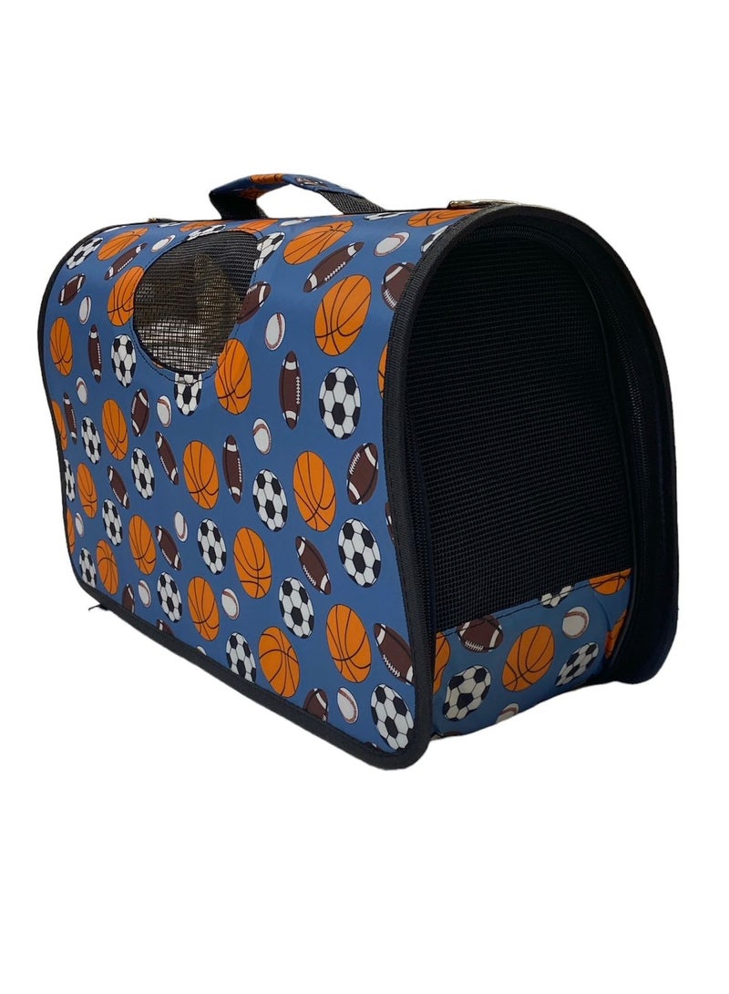 HAPPY PUSS Outdoor Pet Bag: pet handbag, pet shoulder bag, Travel Carrier for cats and dogs. Basket ball  design-small size  - Image 4
