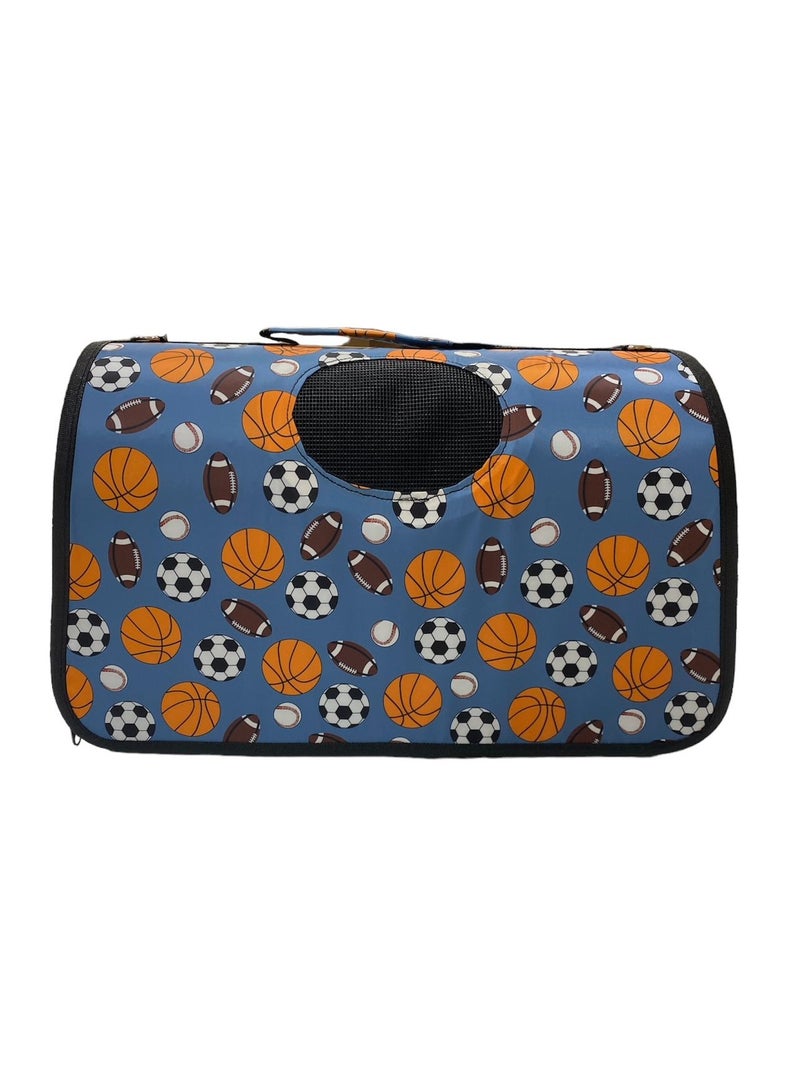 HAPPY PUSS Outdoor Pet Bag: pet handbag, pet shoulder bag, Travel Carrier for cats and dogs. Basket ball  design-small size  - Image 3