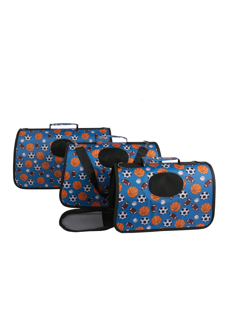 HAPPY PUSS Outdoor Pet Bag: pet handbag, pet shoulder bag, Travel Carrier for cats and dogs. Basket ball  design-small size  - Image 2