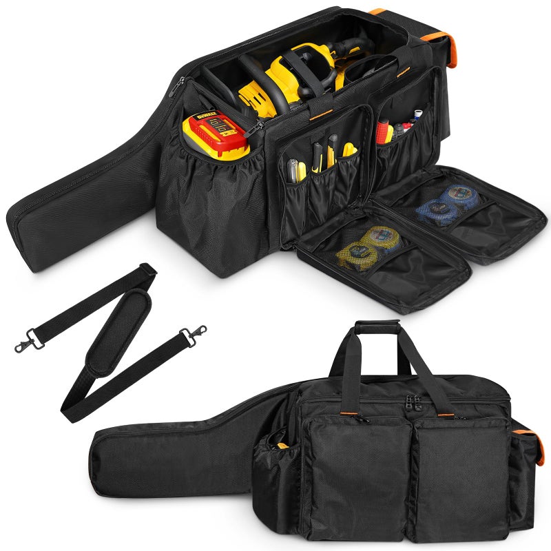 ORKELS 10In 12 In Chainsaw Carry Case Foldable Waterproof Chainsaw Storage Bag Compatible with EGO Dewalt Greenworks Cordless Power Chainsaw Accessories - Image 2