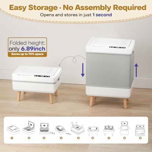 VIPBATH 35L Towel Warmer for Bathroom, Family-Sized Foldable Design with Window, Dual Safety Shut-Off for Overheat & Tip-Over, 12 Aroma Discs Gift Set, a Spa-Like Luxury for Home - Image 3