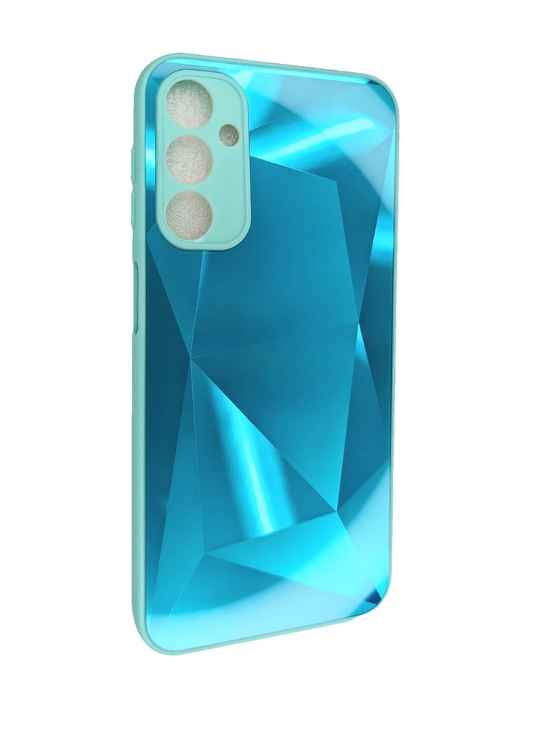 HEXABEX Samsung A24 Case, Protective Bling Mirror Diamond Phone Cover Case for Samsung A24 saphire blue - Image 1