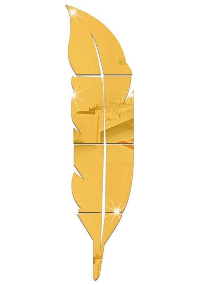 TPGP iSpchen DIY 3D Acrylic Feather Mirror Wall Sticker for Home Decoration - Image 1