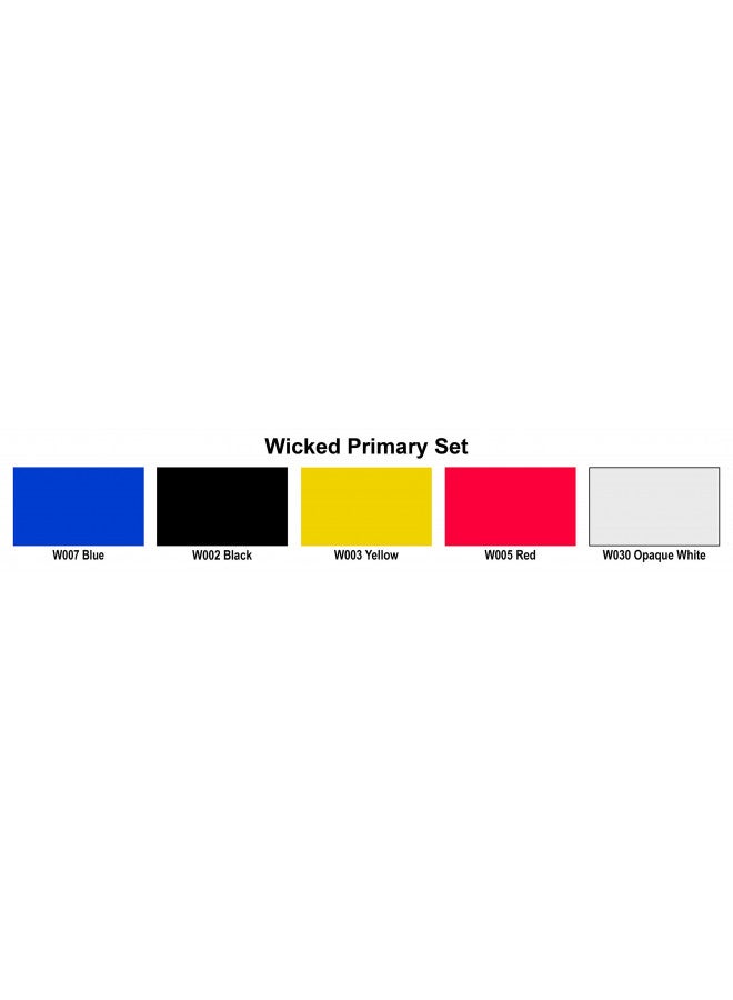 Wicked Colors W101-00 2-Ounce Wicked Primary Set Airbrush - Image 2