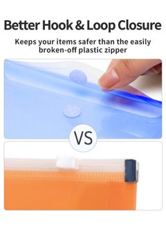 Sooez 24 Pack Plastic Pencil Pouch, Clear Poly Envelopes File Bag Bill Bag With Label Pocket, Plastic Pencil Case Bulk For A6 Size Files School, Office Storage  - Image 5