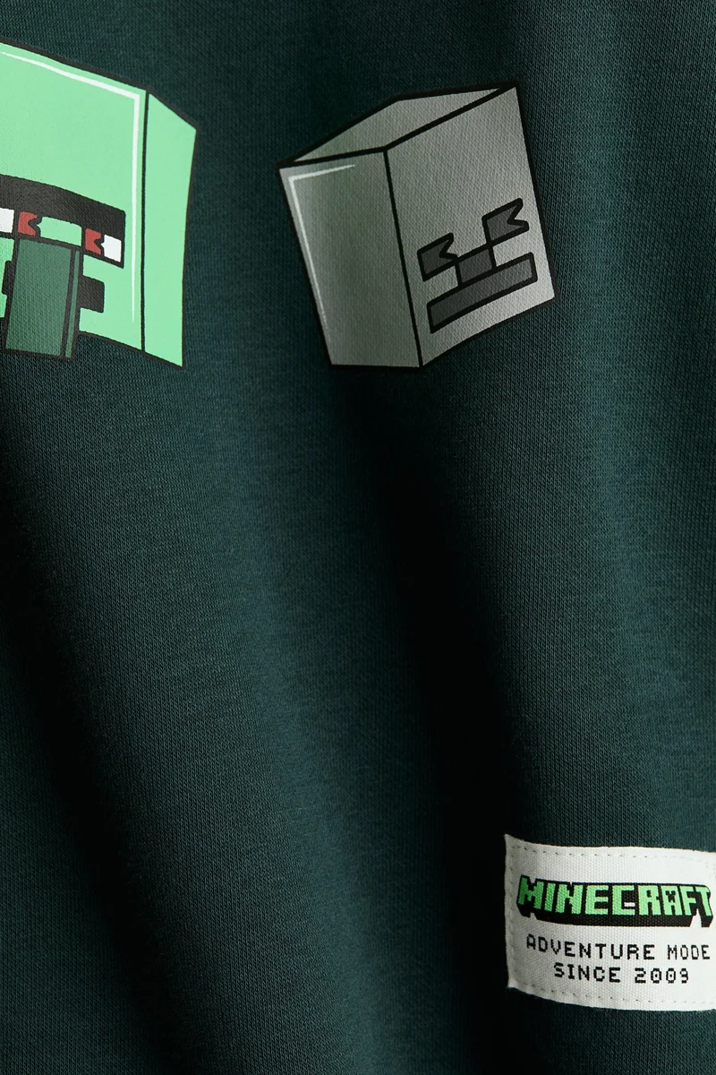 H&M Printed brushed-inside sweatshirt