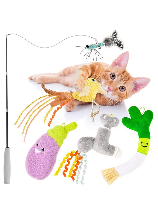 ORSDA Cat Toys Sets, 5 Pack, Catnip Crinkle Sound, Interactive Kitten Kicker for Indoor Kitty Exercise Toys, Soft and Durable Bird for All Breeds - Image 1