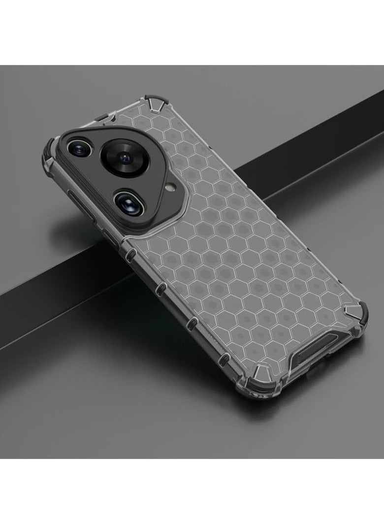 general Case Compatible with Huawei Pura 70 Ultra, Transparent Honeycomb Heat Dissipation Dual-Layer TPU+PC Drop Protection Cover for Huawei Pura 70 Ultra - Image 2