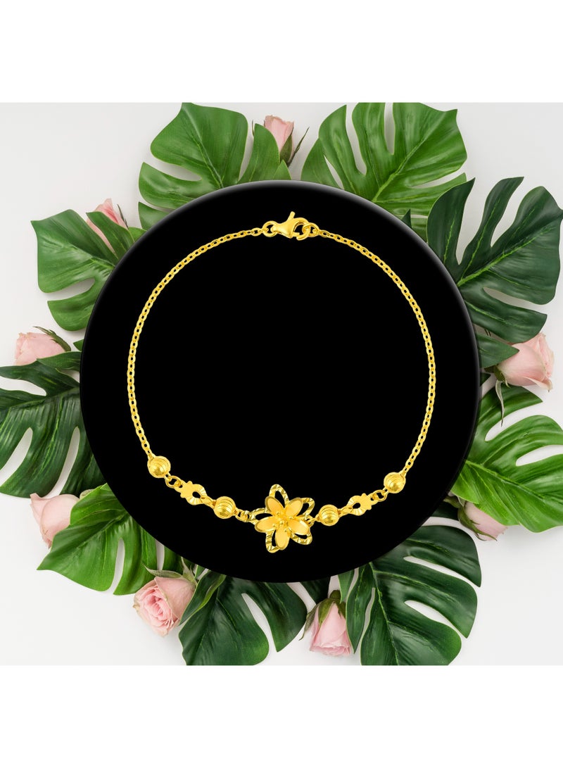 BAFLEH JEWELLERY Timeless Flower Design in 22kt Yellow Gold by Bafleh Jewellery  - Image 3