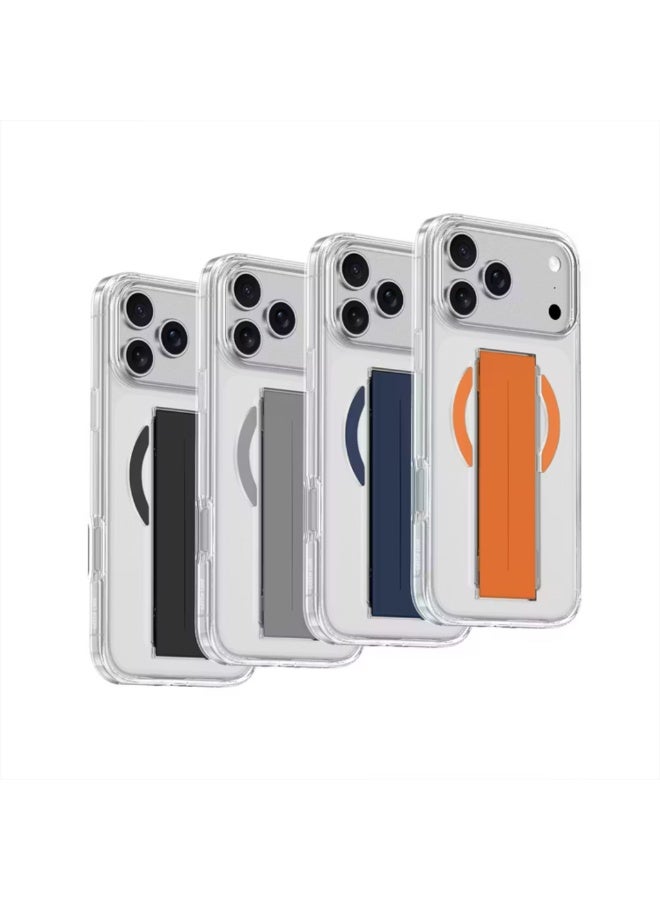 GREEN LION MagSafe Grip Case for iPhone 17 Pro Max, Anti-Scratch, Camera Protection, Screen Protection, Anti-Yellowing Clarity, Comfortable Grip, Military-Grade Guard - Silver Titanium - Image 2