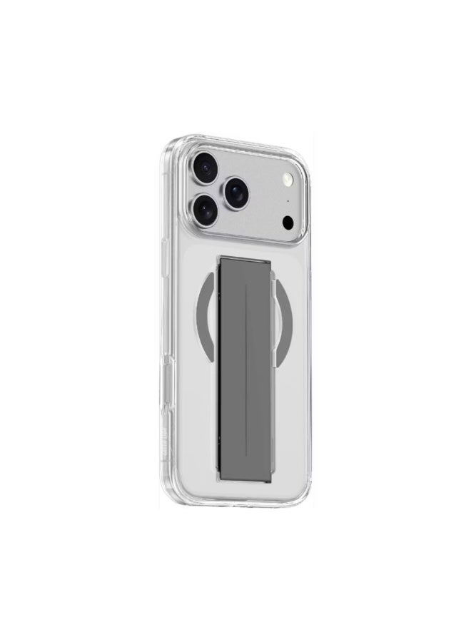 GREEN LION MagSafe Grip Case for iPhone 17 Pro Max, Anti-Scratch, Camera Protection, Screen Protection, Anti-Yellowing Clarity, Comfortable Grip, Military-Grade Guard - Silver Titanium - Image 1