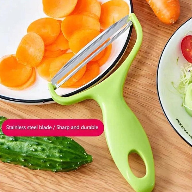 Wentoenapp Green Cabbage Shredder, Vegetable Cutter Cabbage Slicer, Stainless Steel Fruit Vegetable Potato Peeler Cabbage Graters Kitchen Must Have for Home Restaurants, Peelers (18 x 12cm) - Image 3