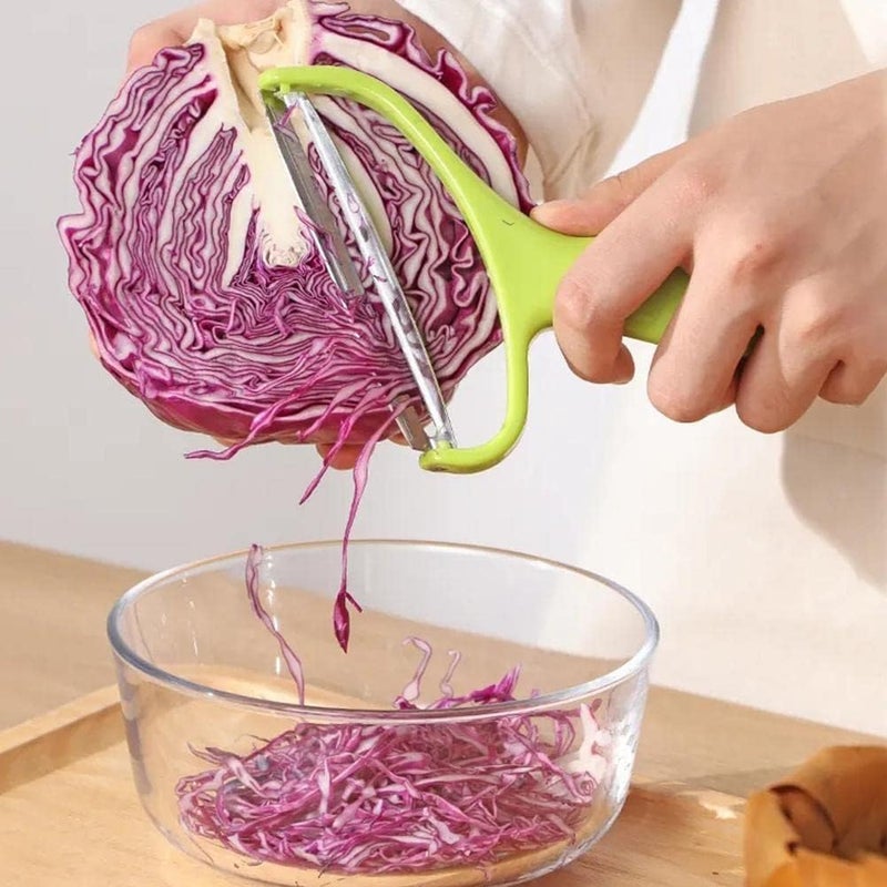 Wentoenapp Green Cabbage Shredder, Vegetable Cutter Cabbage Slicer, Stainless Steel Fruit Vegetable Potato Peeler Cabbage Graters Kitchen Must Have for Home Restaurants, Peelers (18 x 12cm) - Image 2