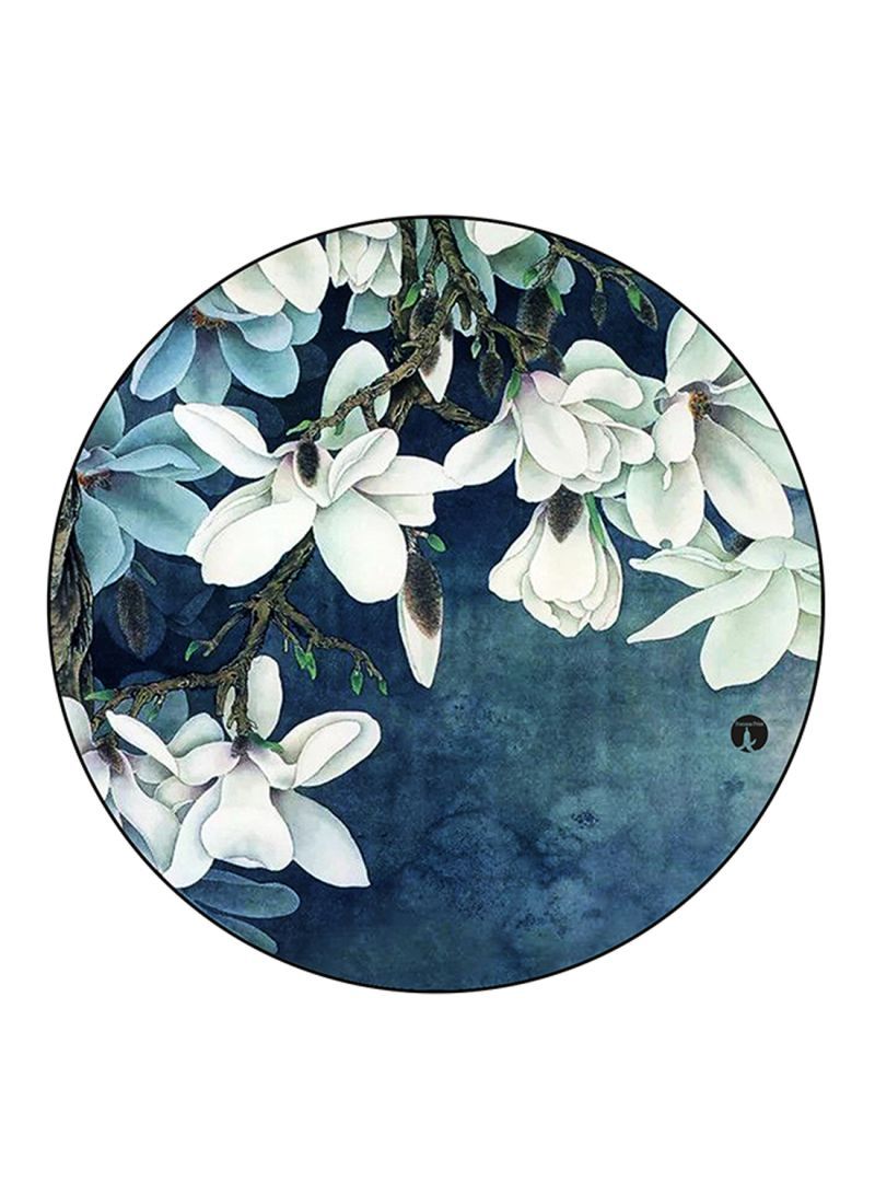 RKN Flowers Printed Round Pin Badge Multicolour - Image 1