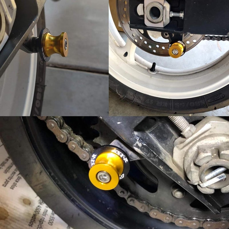 YIMOTO 8MM M8 X 1.5 Motorcycle Swing arm Sliders Spools CNC Aluninum Swing Arm Stand Screws 2PCS for Suzuki GSX-R 600 GSX-R 750 GSX-R 1000 (Blue) - Image 5