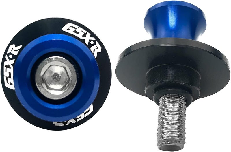 YIMOTO 8MM M8 X 1.5 Motorcycle Swing arm Sliders Spools CNC Aluninum Swing Arm Stand Screws 2PCS for Suzuki GSX-R 600 GSX-R 750 GSX-R 1000 (Blue) - Image 4