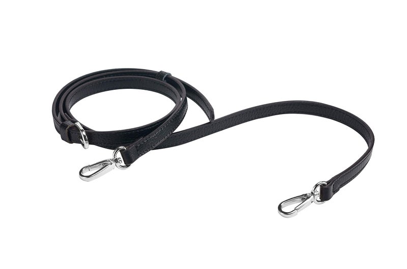 ليف أب حزام محفظة من الجلد الطبيعي بديل لحقائب اليد عبر الجسم (2 # أبازيم سوداء وفضية) - Image 1