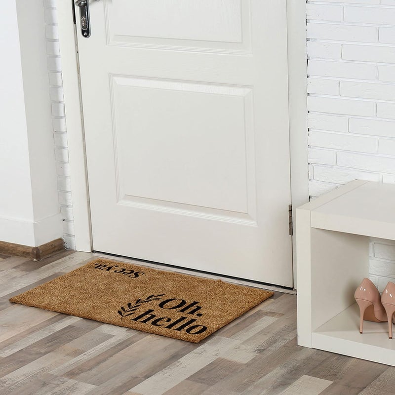 BARNYARD DESIGNS ‘Oh Hello, See Ya’ Doormat, Indoor/Outdoor Non-Slip Rug, Front Door Welcome Mat for Outside Porch Entrance, Home Entryway Farmhouse Decor, 30" x 17” - Image 4