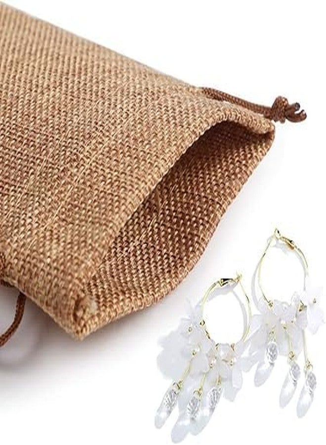DELINGER Jute Drawstring Potli Bags – Reusable Gift Pouches for Weddings, Parties, Festivals, Travel & Storage – Durable, Handmade (Natural Jute Color Pack Of 30, 4x4 Inch) - Image 4