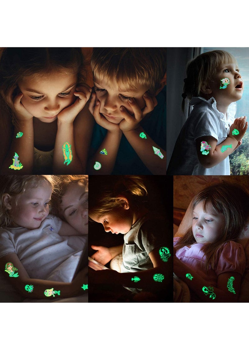 Temporary Tattoos for Kids, Glow Animals Tattoo Stickers for Birthday Gifts, Party Supplies Favors, Goodie Bag Stuffers Luminous Zoo, Mixed Styles (20 Sheets) - Image 2
