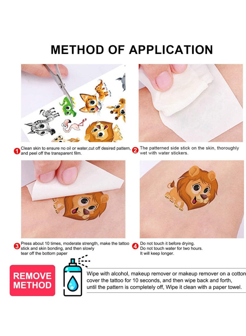 Temporary Tattoos for Kids, Glow Animals Tattoo Stickers for Birthday Gifts, Party Supplies Favors, Goodie Bag Stuffers Luminous Zoo, Mixed Styles (20 Sheets) - Image 5