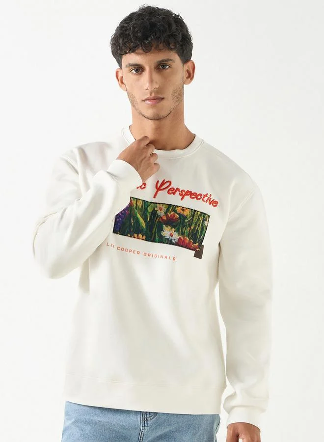 Lee Cooper Printed Sweatshirt with Long Sleeves