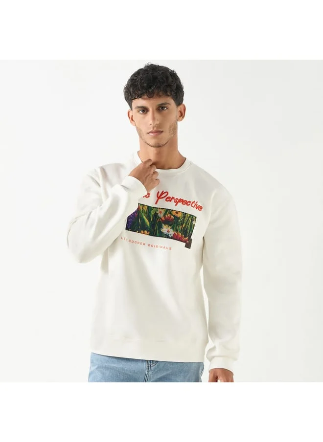 Lee Cooper Lee Cooper Printed Sweatshirt with Long Sleeves