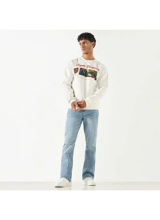 Lee Cooper Lee Cooper Printed Sweatshirt with Long Sleeves