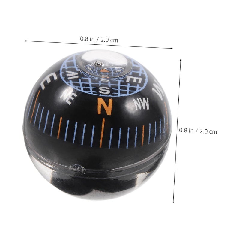Mini Black Dashboard Compass Ball Portable Spherical Navigation Tool For Cars - Image 3