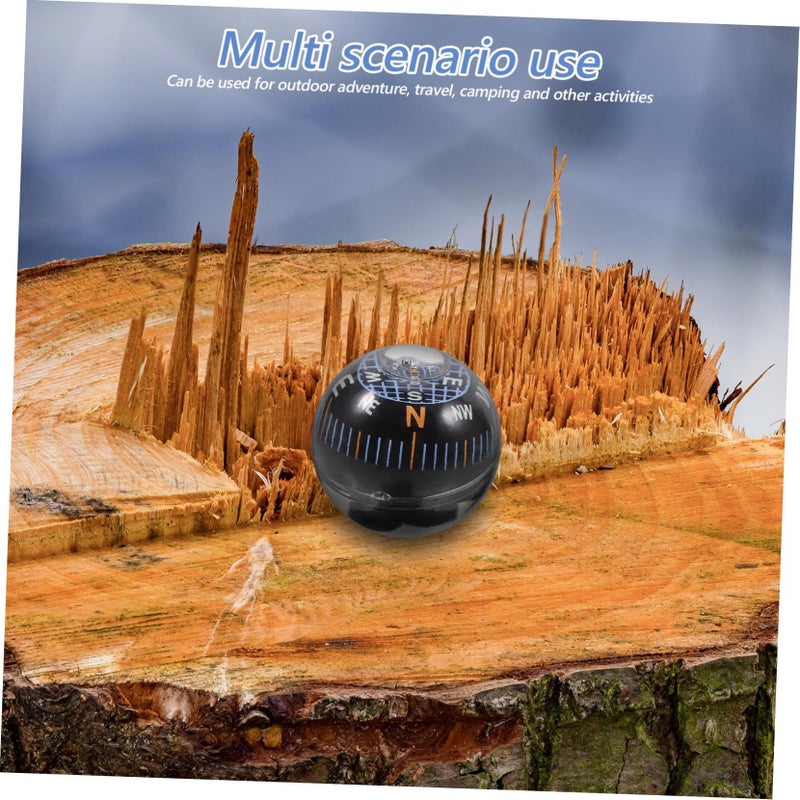 Mini Black Dashboard Compass Ball Portable Spherical Navigation Tool For Cars - Image 5