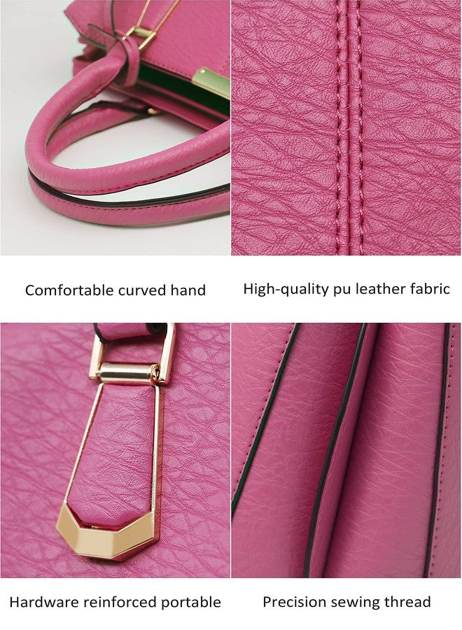 Pahajim Women Fashion Purses and Handbags Shoulder Tote Bags Top Handle Satchel for Women (rose) - Image 2