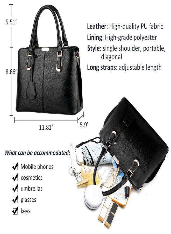 Pahajim Women Fashion Purses and Handbags Shoulder Tote Bags Top Handle Satchel for Women (rose) - Image 4